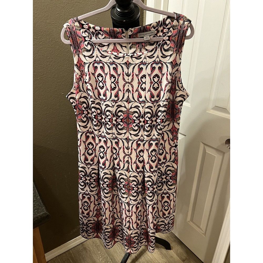 Danny And Nicole Plus Size 1X Sleeveless Dress Pockets